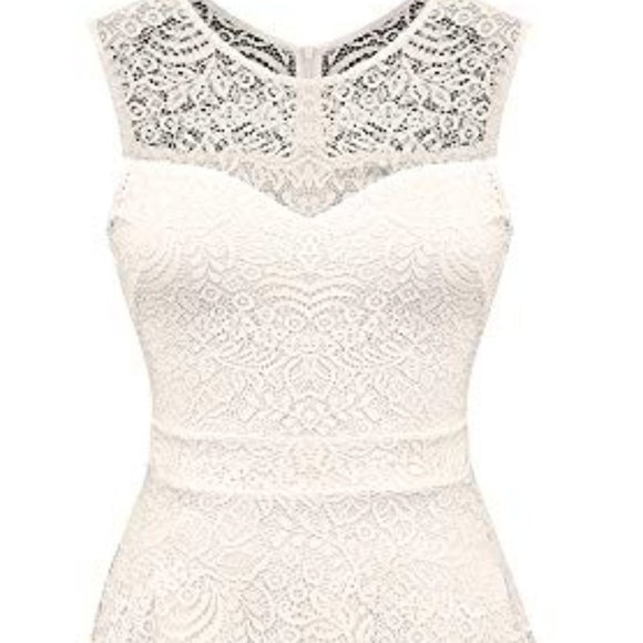 sylvestidoso Dresses & Skirts - Sylvestidoso a-line pleated sleeveless lace dress